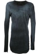 Lost & Found Ria Dunn Faded Effect 'rib Back' Panel Detail Jumper