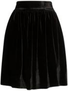 Michael Lo Sordo High-waisted Velvet Mini Skirt - Black