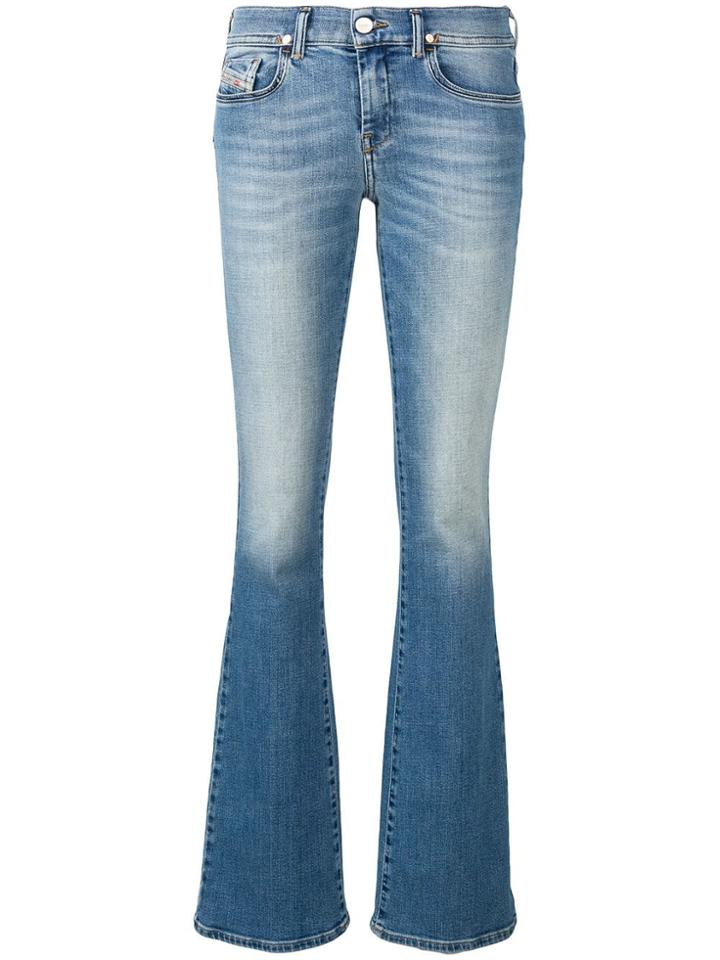 Diesel Low Rise Faded Jeans - Blue