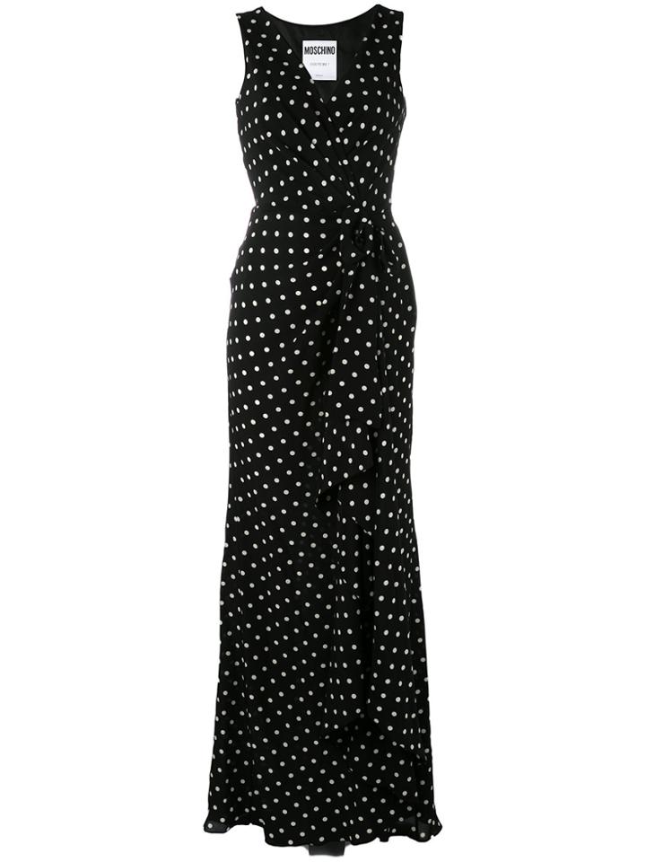 Moschino Polka-dot Gathered Dress - Black