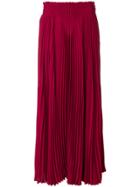 Valentino Full Pleated Skirt - Red