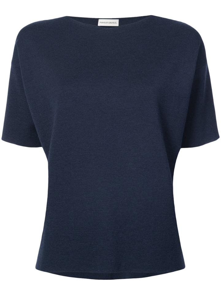 Mansur Gavriel Short Sleeved Sweater - Blue