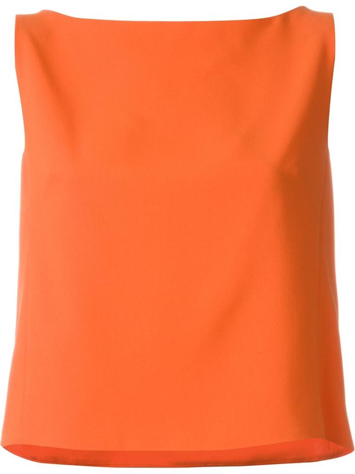 Si-jay Boat Neck Top, Women's, Size: 44, Yellow/orange, Polyester