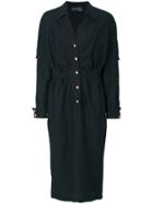 Thierry Mugler Vintage Studded Shirt Dress - Black