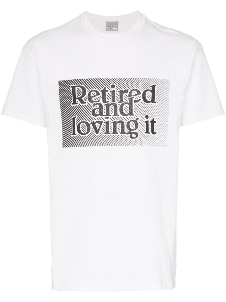 Ashley Williams Retired And Loving It Slogan T-shirt - White