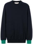 Marni - Cuff Detail Sweatshirt - Men - Cotton - 52, Blue, Cotton