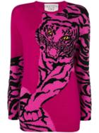Valentino Tiger Intarsia Sweatshirt - Pink
