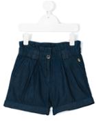 Carrèment Beau - High-waisted Denim Shorts - Kids - Cotton - 4 Yrs, Blue