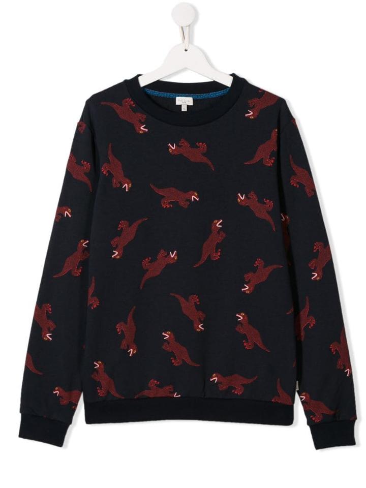 Paul Smith Junior Dinosaur Print Sweatshirt - Blue