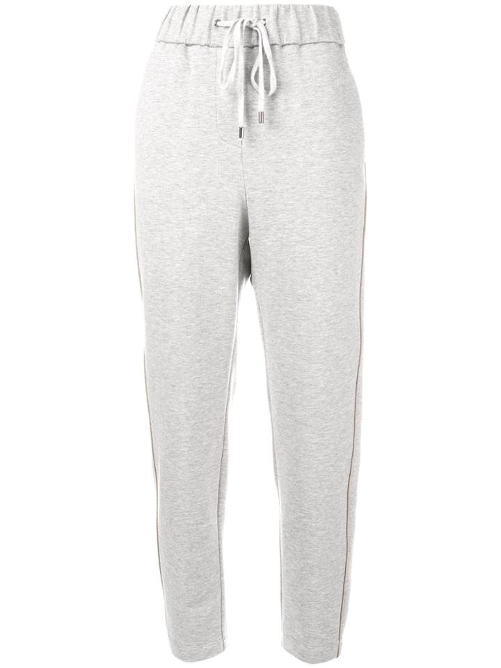 Peserico Loose Fitted Track Trousers - Grey
