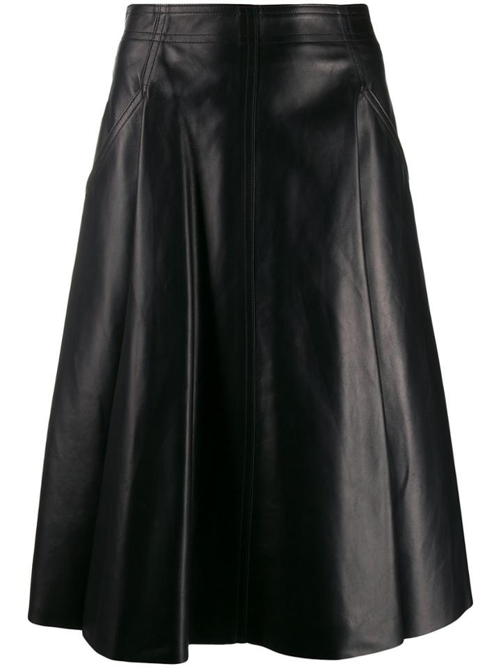 Drome Leather A-line Skirt - Black