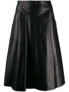Drome Leather A-line Skirt - Black