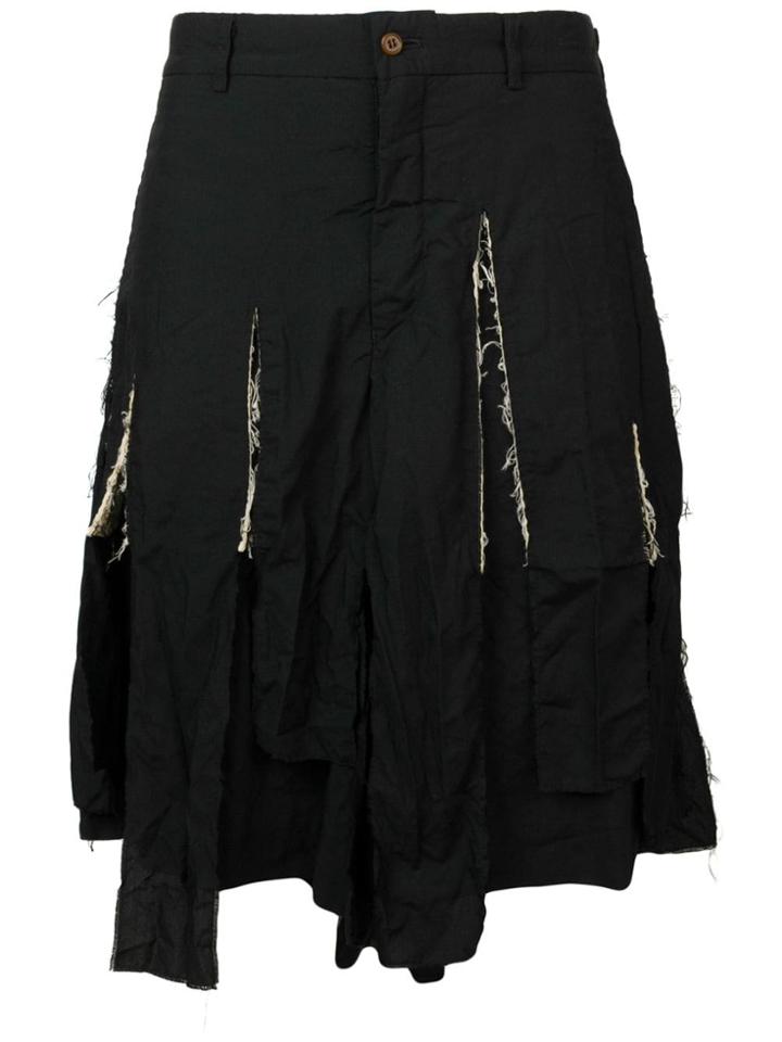 Comme Des Garçons Homme Plus Shredded Shorts - Blue