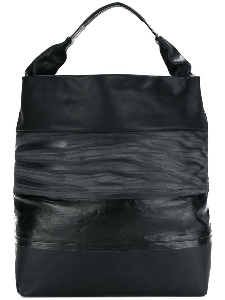 Rick Owens Creased Effect Tote - Black
