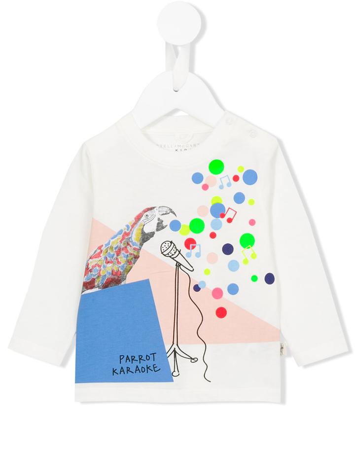 Stella Mccartney Kids - Parrot Karaoke Sweatshirt - Kids - Cotton - 12 Mth, White
