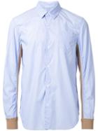 Undercover Bicolour Slim-fit Shirt, Men's, Size: 3, Blue, Cotton