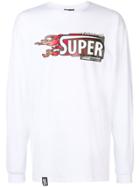 Vision Of Super Logo Print Long-sleeve Top - White