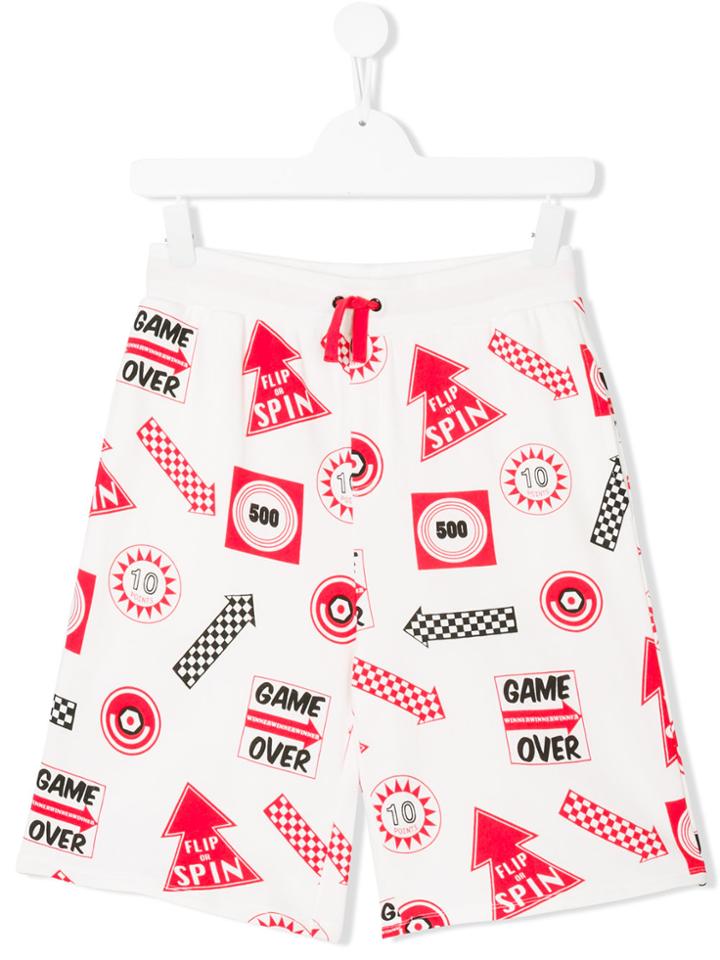 Stella Mccartney Kids Rob Games Print Shorts - White