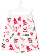 Stella Mccartney Kids Rob Games Print Shorts - White