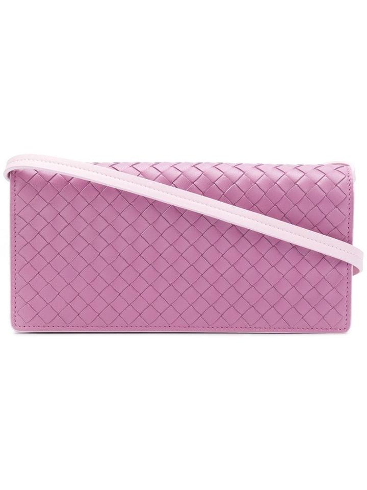 Bottega Veneta Twilight Intrecciato Nappa Continental Wallet - Pink