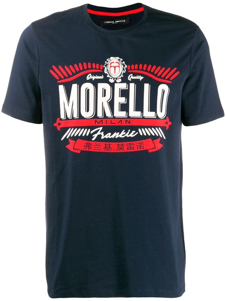 Frankie Morello Printed Logo T-shirt - Blue