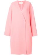 Ports 1961 Oversized Boxy Coat - Pink & Purple