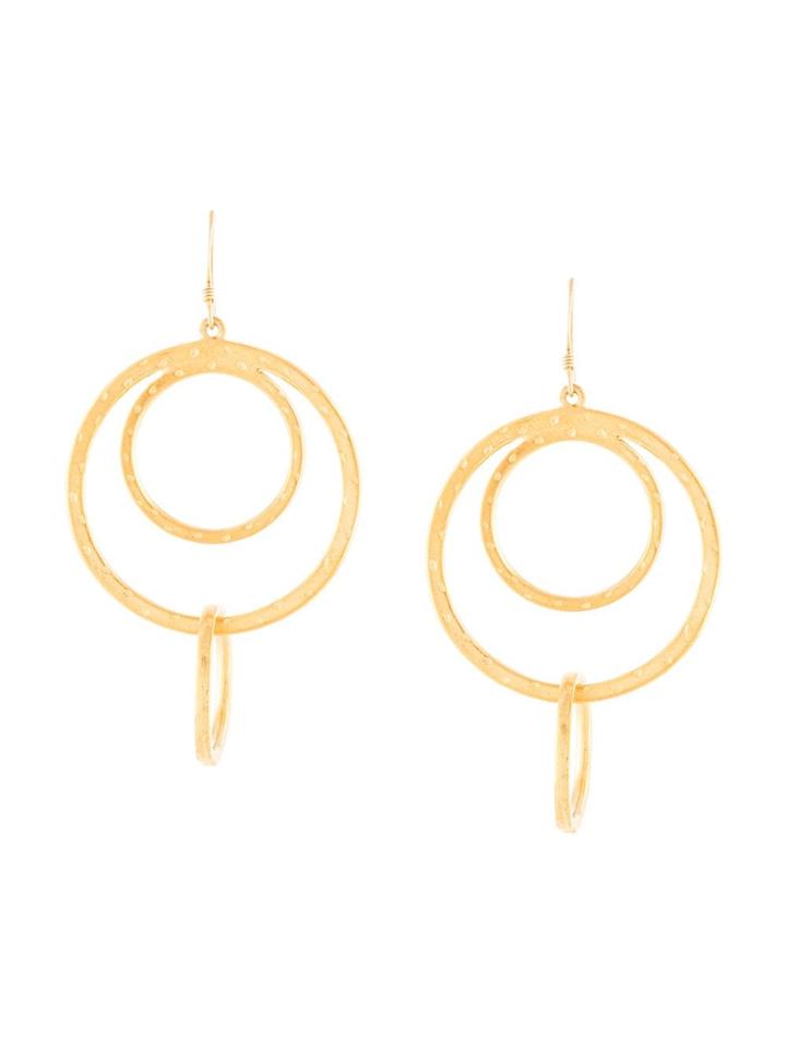 Kenneth Jay Lane Triple Hoop Earrings - Gold