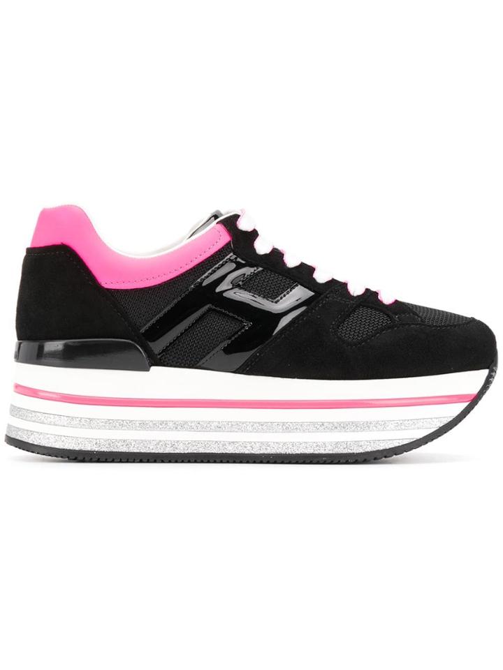 Hogan Chunky Heel Sneakers - Black