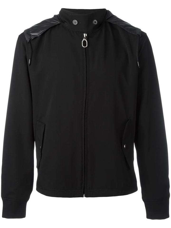 Lanvin Technical Gabardine Windbreaker, Men's, Size: 46, Black, Virgin Wool/polyamide/viscose