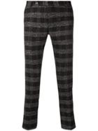 Entre Amis Tartan Pattern Trousers - Black