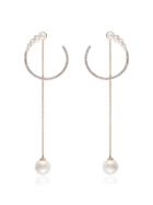 Mateo Pearl Embellished Cluster Hoop 14k Gold Earrings - 107 -