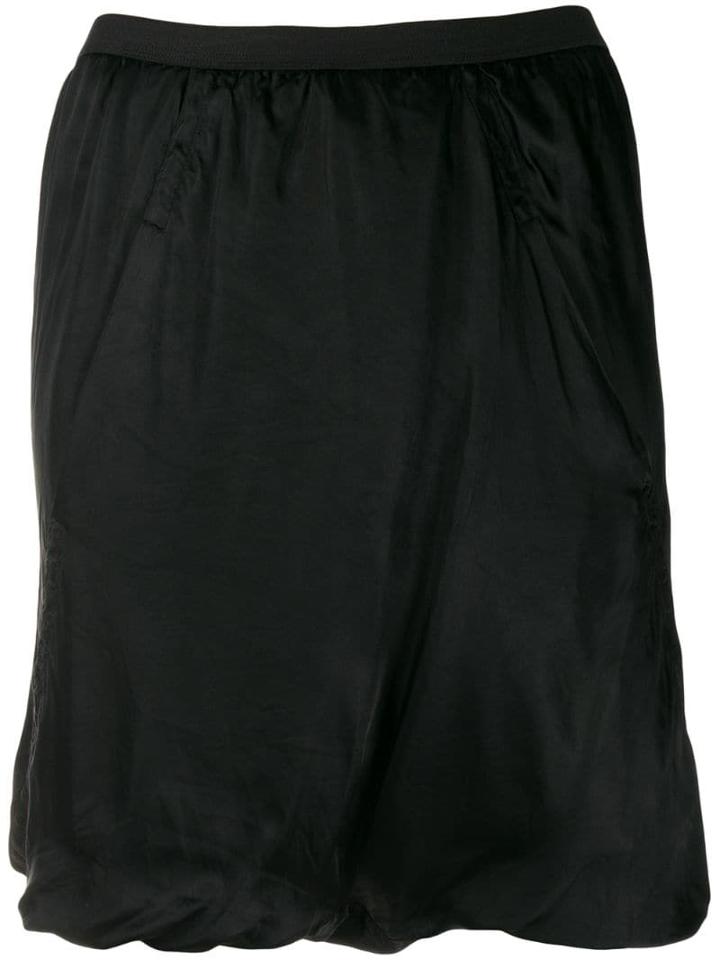 Rick Owens Ruched Design Skirt - Black