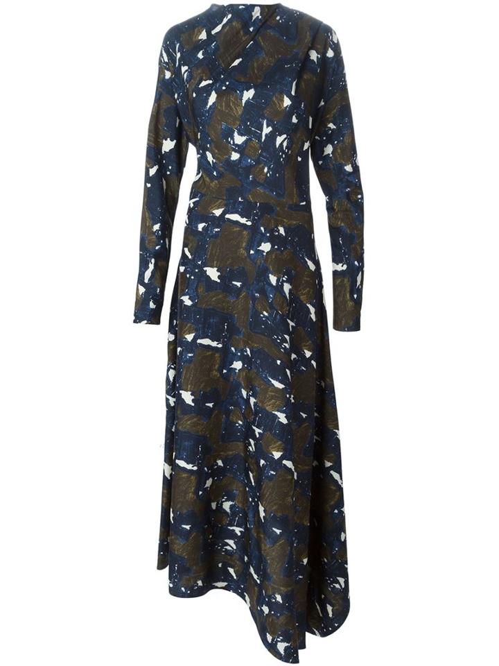 Marni Draped Dress In Tussah Silk