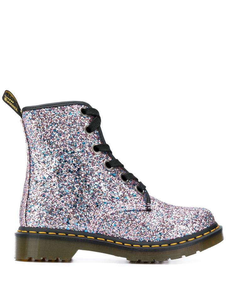 Dr. Martens Glitter Embellished Boots - Blue