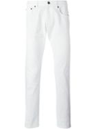 Giorgio Armani Straight Leg Jeans, Men's, Size: 34, White, Cotton/spandex/elastane