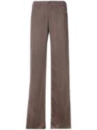 Armani Jeans - Wide Leg Trousers - Women - Cotton - 28, Brown, Cotton