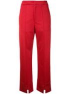 En Route Slit Hem Trousers, Women's, Size: 1, Red, Polyester