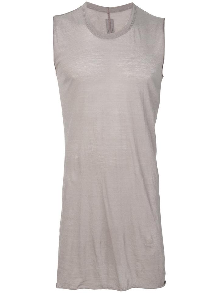 Rick Owens - Long Length Tank Top - Men - Cotton - L, Grey, Cotton