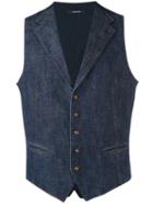 Tagliatore - Denim Waistcoat - Men - Cotton - 46, Blue, Cotton
