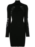 Versus - Cut-out Detail Knit Dress - Women - Polyester/viscose - 38, Black, Polyester/viscose