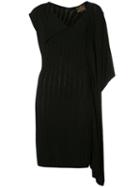 Vivienne Westwood Anglomania Asymmetric Sleeves V-neck Dress, Women's, Size: Medium, Black, Viscose/spandex/elastane