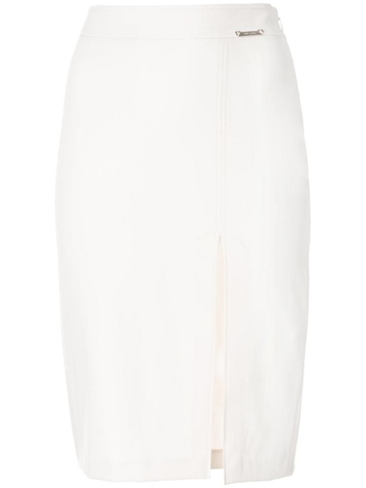 Twin-set Open Slit Skirt - White