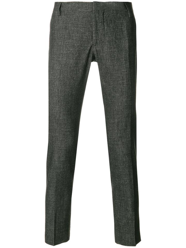 Entre Amis Cropped Tailored Trousers - Grey