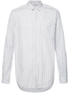 Engineered Garments Wide Stripe Longsleeve Shirt, Men's, Size: Large, Grey, Cotton