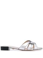 Lola Cruz Flat Metallic Sandals - Silver