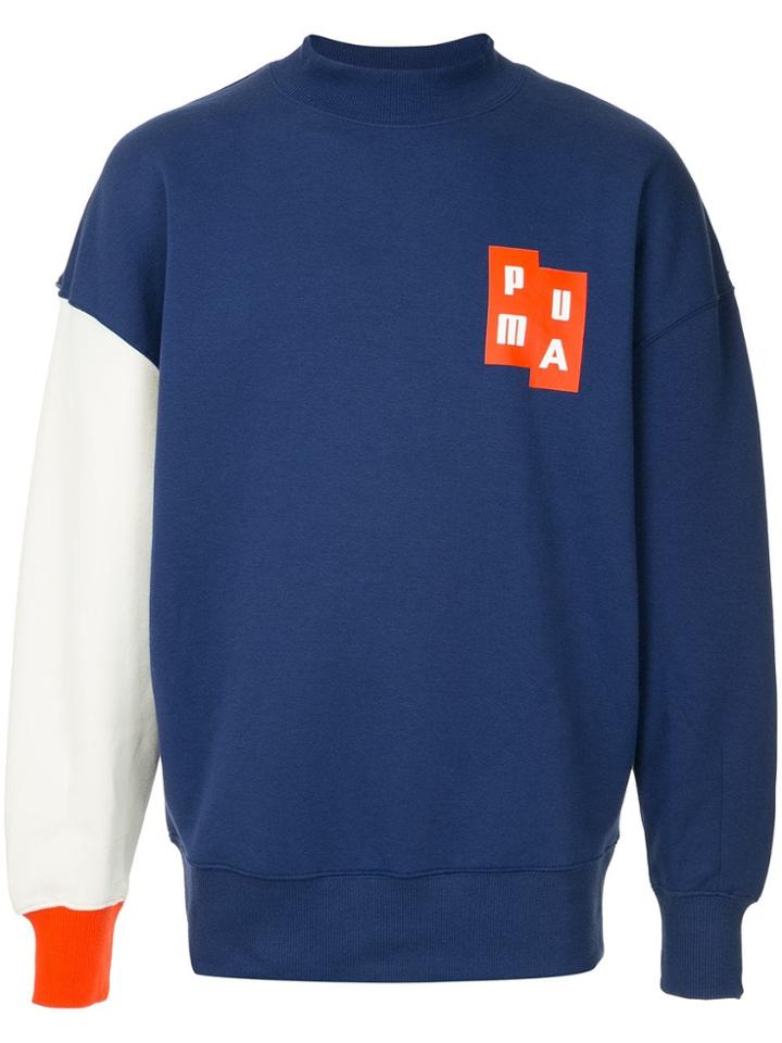 Puma Contrast Sleeve Sweatshirt - Blue