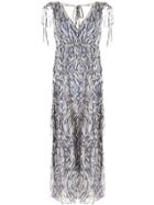 Lee Mathews Zola Sleeveless V-neck Dress - Blue
