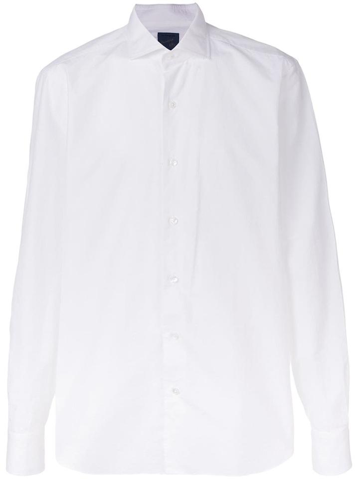 Barba Embroidered Details Shirt - White