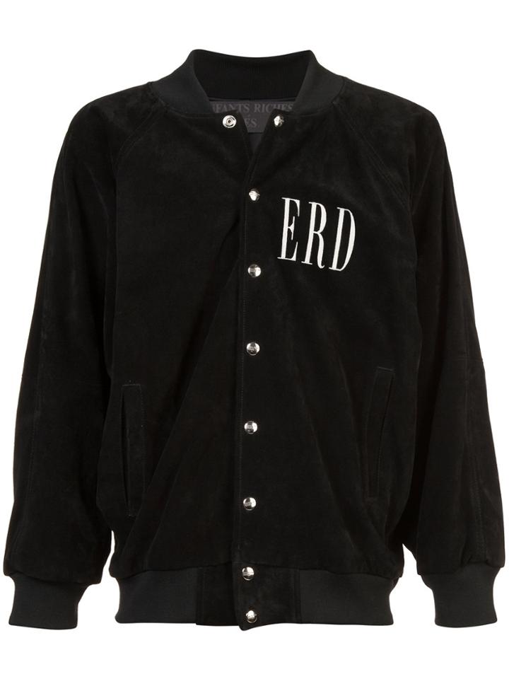 Enfants Riches Déprimés Buttoned Bomber Jacket - Black