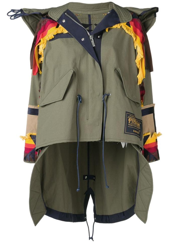Sacai Southwest-inspired Hooded Parka - Green